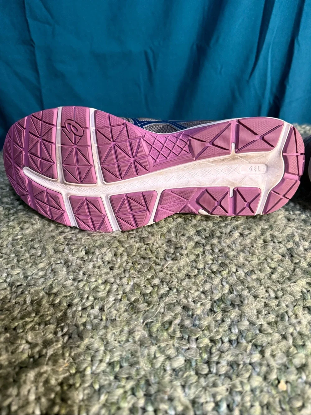 ASICS Women's Gray and Pink Athletic Running Shoes
